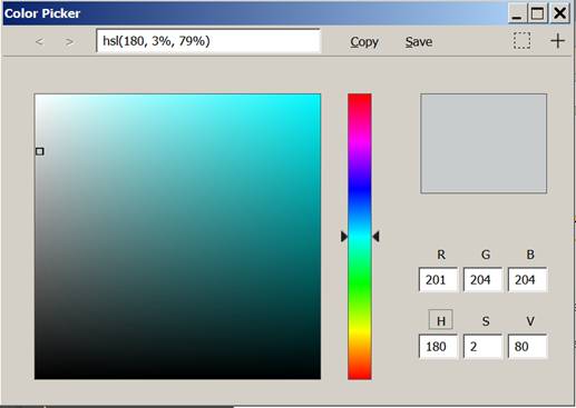 Панель выбора цвета для html (Color Picker)